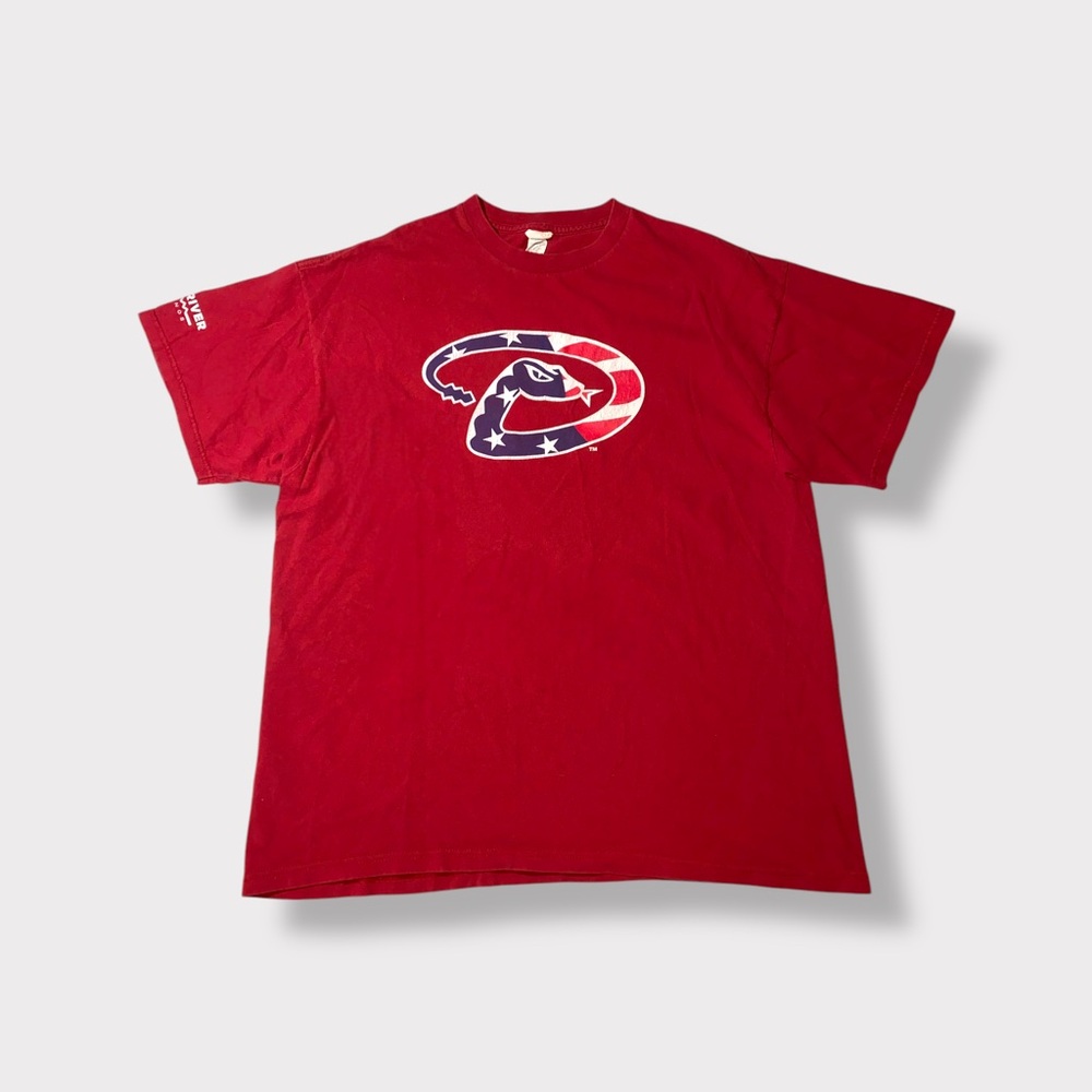 MLB Arizona Diamondbacks American Flag Logo Red T-Shirt | Size XL
